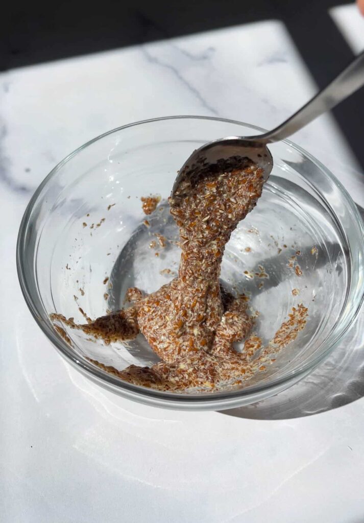 bowl of flax eggs