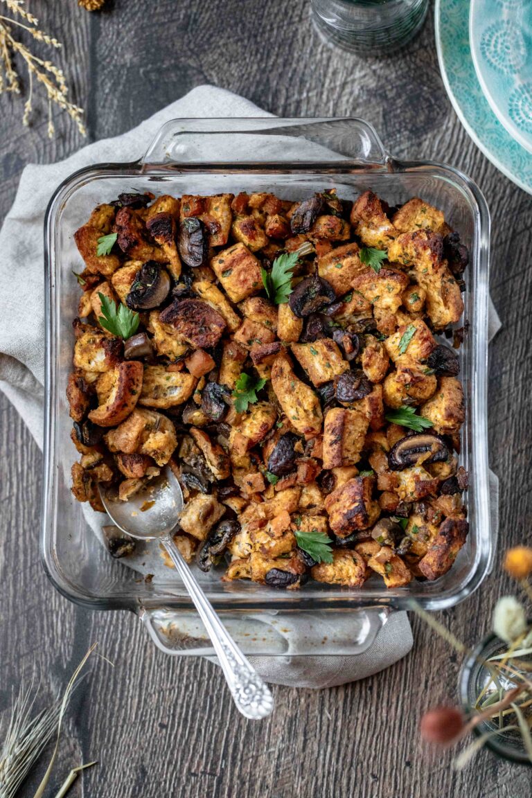 Mushroom Vegetable Stuffing (Vegan and Gluten Free)